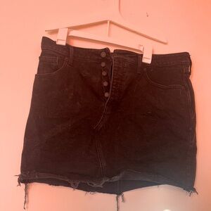 Old navy black jean skirt size 16